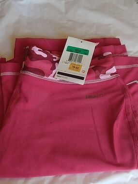 Women’s Pink Athletic Shorts with Camo Waistband